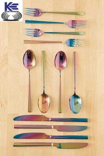 Stainless Steel Cutlery with Rainbow Finish