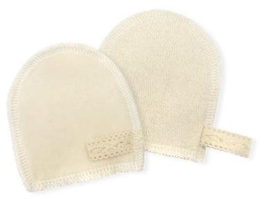 Beige 100% Organic Cotton Puff-Glove Type