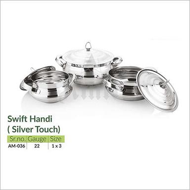 Stainless Steel Cookware Set Size: 900Ml / 1400Ml / 2400Ml