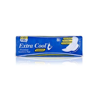 White 24 Cm  Straight Sanitary Napkin Extracool Choice