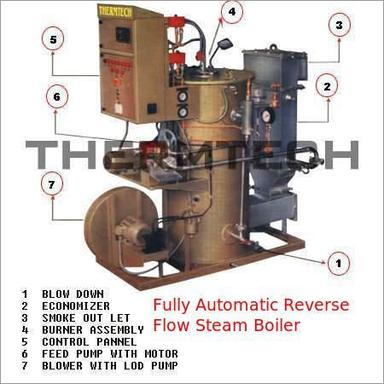 Fully Automatic Reverse Flow Steam Boiler Capacity: Upto 800 Kg/Hr
