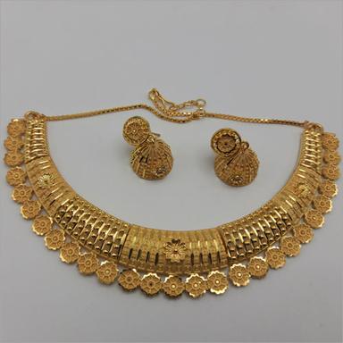 Gold Forming Necklace with earrings