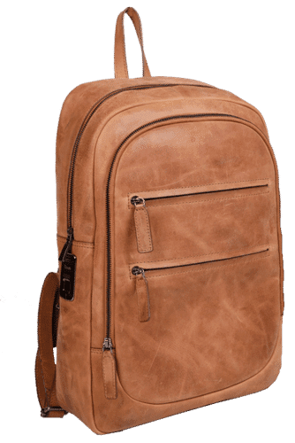 Tan Ladies Leather Backpack