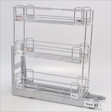Stainless Steel 3 Shelf Base Mounted Pullout