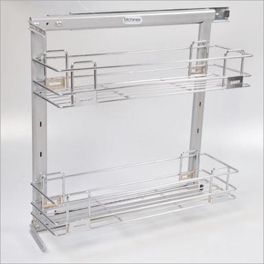 Stainless Steel 2 Shelf Side Mounted Pullout