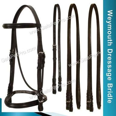Black / Brown / Tan Weymouth Dressage Bridle