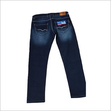 Blue Mens Slim Fit Faded Jeans