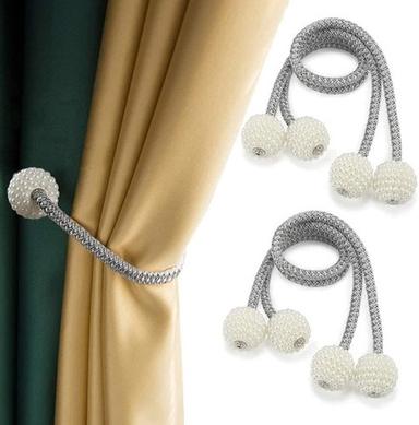 (Pack F 2 ) Magnetic Curtain Drape Tie Backs Rope