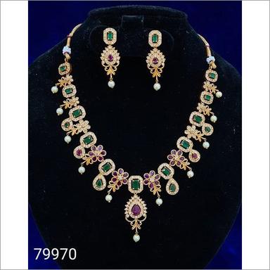 Cz 79970 Matte Finish Necklace Set Gender: Women