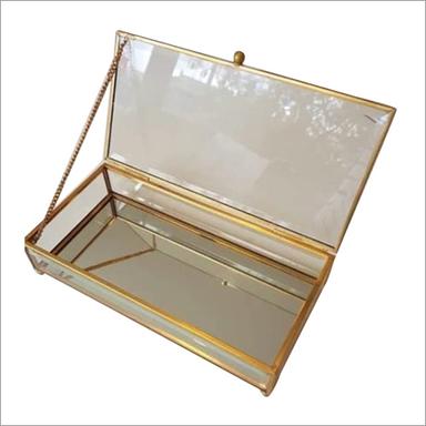 Metal Handmade Brass Glass Jewelry Box