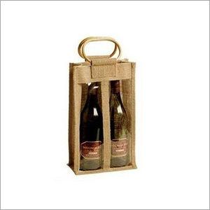 Brown Jute  Bottle Bags