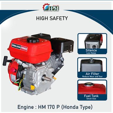 5.5 Hp Petrol Engine Multipurpose Model Ge-170P Recoil Start Dimension (L*W*H): 370X320X350 Millimeter (Mm)