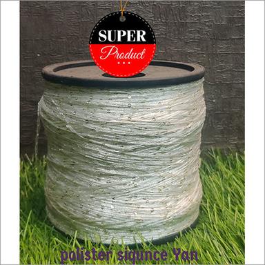 Durable White Polyester Sequin Yarn