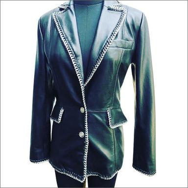 Ladies Leather Blazer Size: Customized