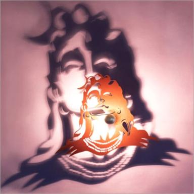 Orange Adiyogi Shiva Creative Shadow Lamp