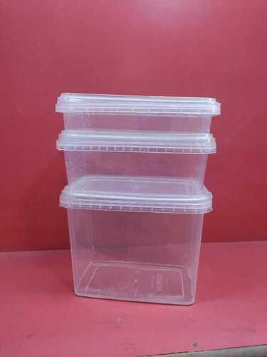 Transparent Rectangle Tamper Proof Container