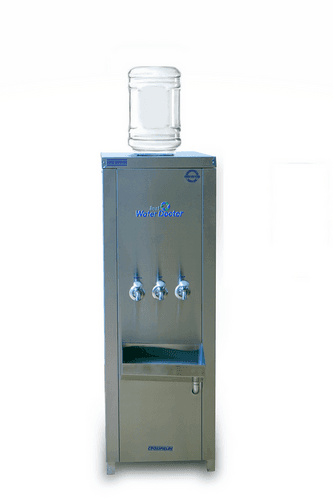 Silver 1 Bottle Stainless Steel Water Dispenser