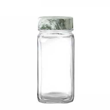 Transparent Holar Classic 4 Ounces Empty Glass Square Salt And Pepper Bottles Shakers