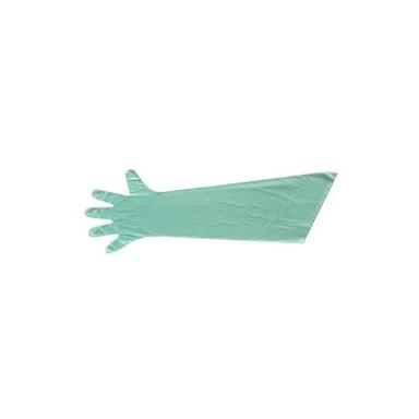 Plain Pista Green Full Length Vet Hand Gloves 36 Inch Pack Of 100 Pcs