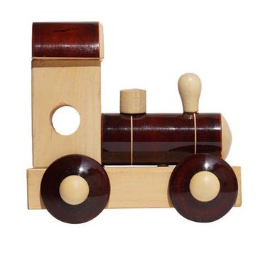 Brown Hand Painted Wooden Train Toys