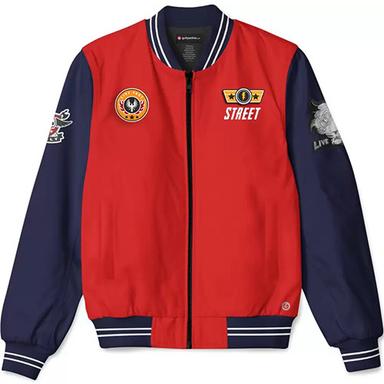 Washable Letterman Varsity Jacket With Patch
