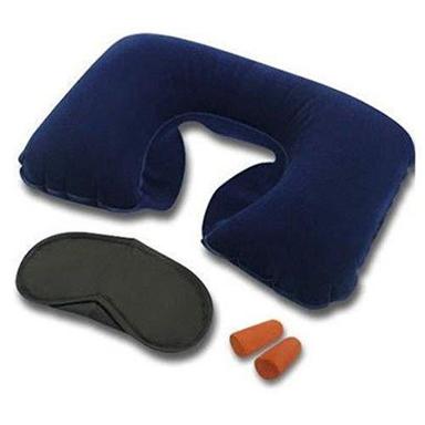 Multi / Assorted 3-In-1 Air Travel Kit With Pillow Ear Buds And Eye Mask (0505)