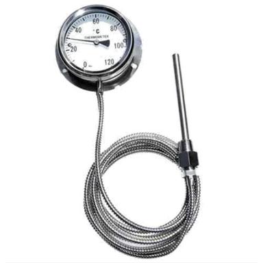 Silver Capillary Type Dial Thermometer