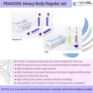 Peakosil Heavy Body Regular Dental impression material Tray material Silicone For dental clinic
