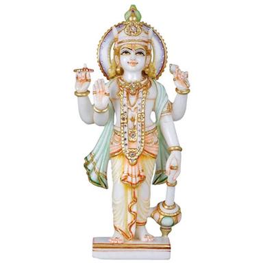 Eco-Friendly Standing Vishnu Ji Marble Statue
