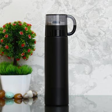 Black & White Thermosteel Cup Flask