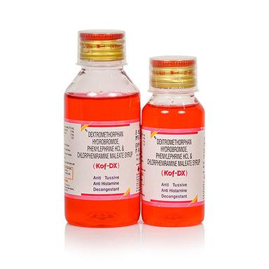 Kof Dx Ingredients: Dextromethorphan Hydrobromide 15 Mg.
Phenylephrine Hydrochloride 5 Mg.
Chlorpheniramine Maleate 2 Mg/5 Ml