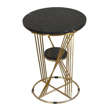 Easy To Clean Black And Gold Side Table