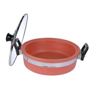 Clay Kadai With Glass Lid And Handle Thickness: Different Available Millimeter (Mm)