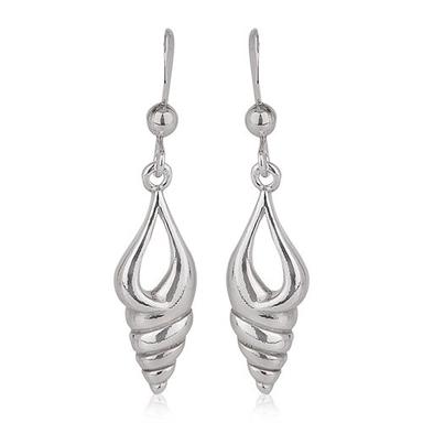 Modern Sea Shell Silver Earrings Gender: Women