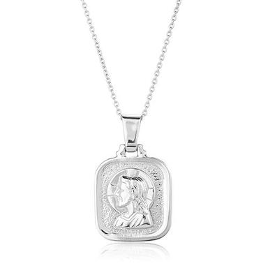 Jesus Medal Prayer Silver Pendant Necklace Size: Different Available