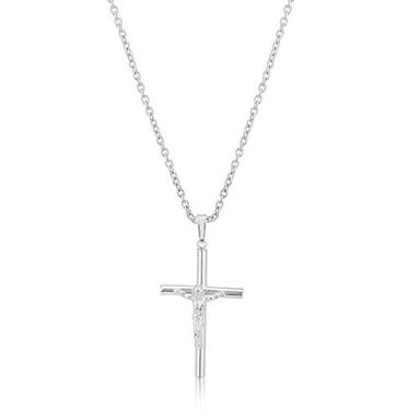 Crucifix Hollow Cross Silver Pendant Necklace Size: Different Available