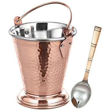 Brown Mofna Copper Hammered Serving Bucket