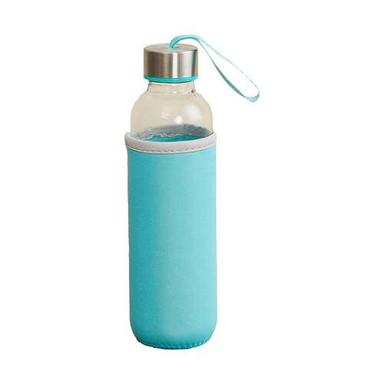 Multi / Assorted Glass Water Bottle (500 Ml) With Cover (1199)