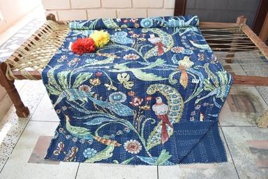 100% Cotton Kantha Quilt Bed Cover