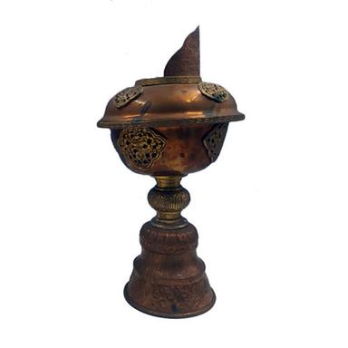 Brown Copper Butter Buddhist Lamp