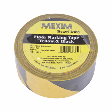 Yellow And Black Pvc Floor Marking Tapes