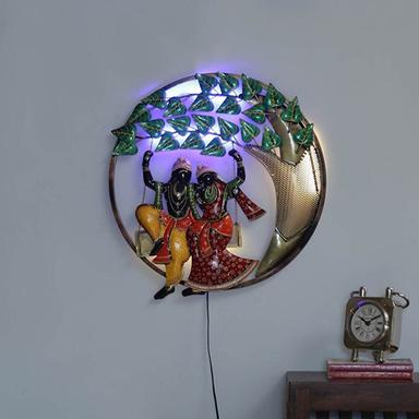 Radha Krishna LED Metal Wall Art