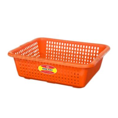 Orange 21 Inch Big Kitchen Plastic Basket