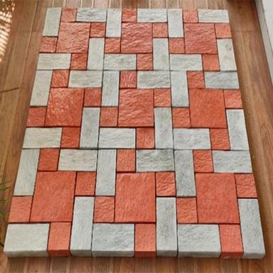 100 X 100 X 60 Mm Red And Grey Combi Cobbles Stone Finish Block Moisture Content: Nil