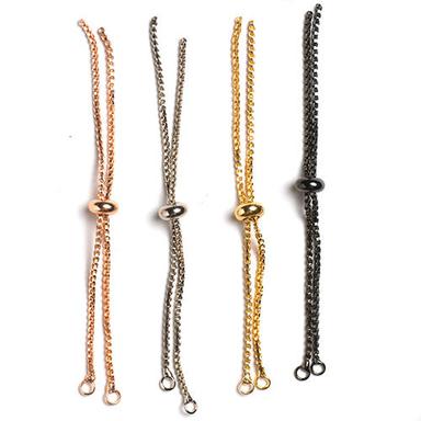 Multicolor 4 Inch Bracelet Adjustable Slider Chain