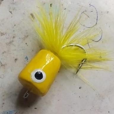 Pvc Yellow Cork Popper Skirt Fishing Lures