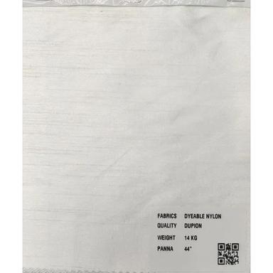White Nylon Rawsilk Fabrics 14Kg