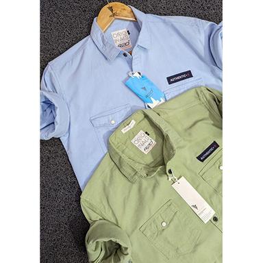 Different Available Mens Double Pocket Cargo Shirt