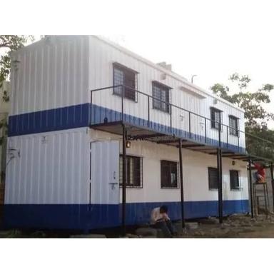 White And Blue Prefabricated Double Decker Bunkhouse