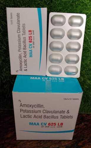 Amoxycilin 500 mg potassium Clavulanate 125mg  lactic acid and bacillus